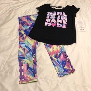 NWT- Athletic Capri Legging Set